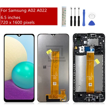 За Samsung А02 LCD Дисплей A022 Сензорен Дисплей Дигитайзер В Събирането на Рамка За Samsung A022 Подмяна на Екрана 6,5