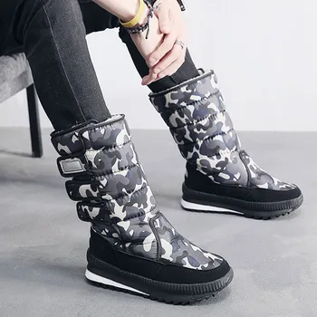 Модерен мъжки зимни улични зимни обувки, мъжки мини непромокаеми боти, зимни утепляющая обувки, мъжки Zapatillas Hombre