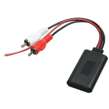 4шт Авто безжичен модул Bluetooth Музикален адаптер AUX вход RCA аудио кабел Универсален интерфейс 2RCA Bluetooth адаптер 5-12 В