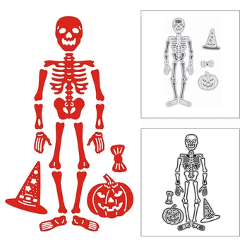 2023 Нов Хелоуин Тиква Скелет на Метални Режещи Печати за Направата на Поздравителна Картичка за Scrapbooking С Релефни Декоративни Занаят, Щанцоване