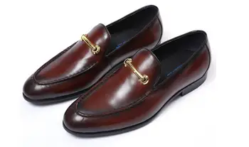 Нова лятна метални обувки за шофиране, Дишащи обувки за мъже, обувки на плоска подметка от естествена кожа, обувки за ходене без шнур, мъжки обувки, ежедневни обувки