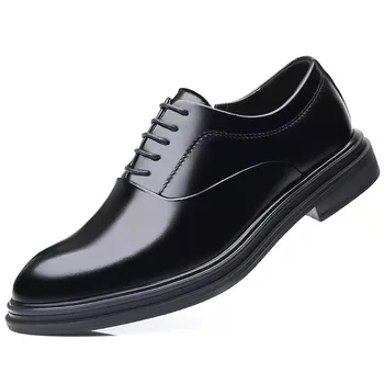 Мъжки официалната обувки Мъжки oxfords от естествена кожа италиански модел обувки 2023 година Сватбени обувки дантела прозорци Кожени броги