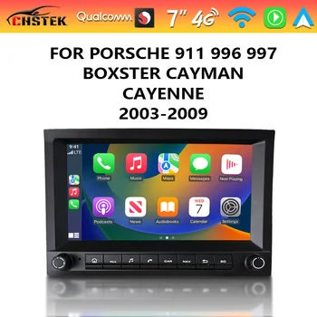 Радиото в автомобила CHSTEK Qualcomm Android 13 за Porsche Cayman, Cayenne 911 996 MK2 Boxster 997 2003-2009 Carplay WIFI 4G Bluetooth GPS
